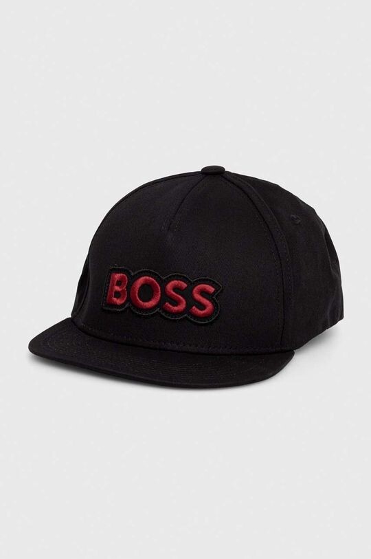 

Хлопковая бейсболка Boss, черный