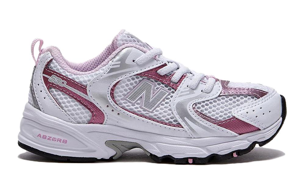 NB 530 Амортизация, износостойкие низкие детские беговые кроссовки Silver Purple Kids' New Balance, серебряный фиолетовый — фото 3