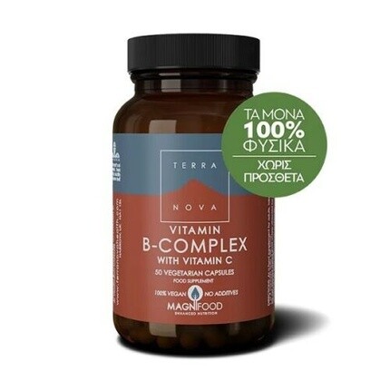 

Terranova B-комплекс с витамином С, 50 капсул, Terra Nova