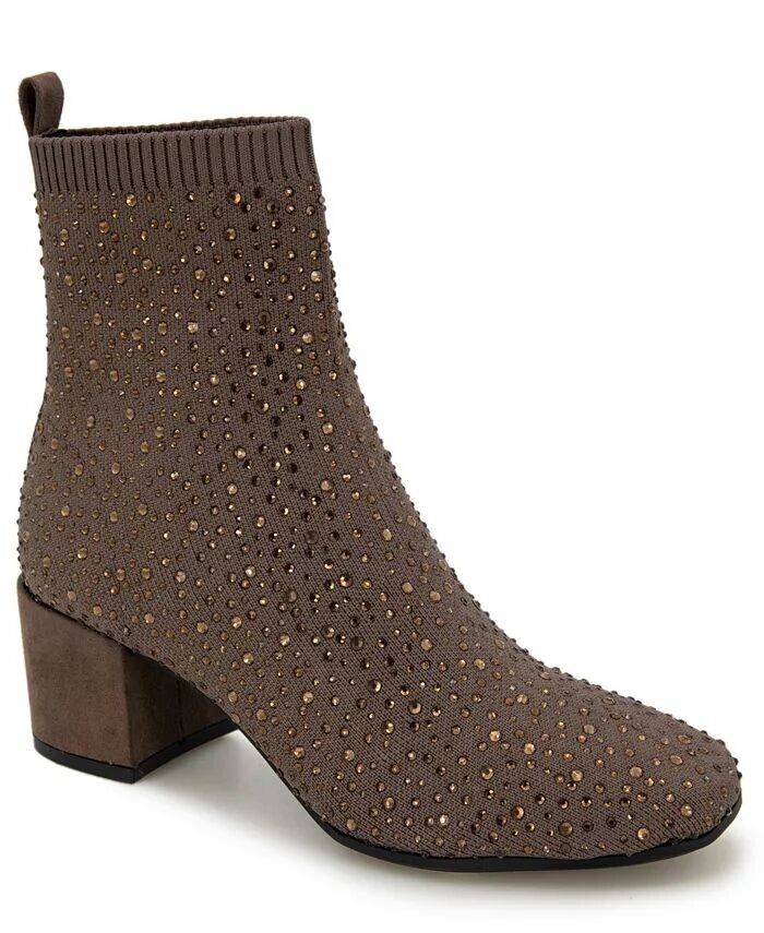 Женские ботильоны Rida Stretch Jewel Dress Booties Kenneth Cole Reaction, коричневый