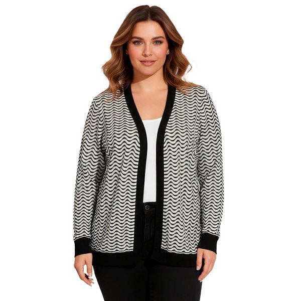 

Женский кардиган с расклешенными рукавами plus size Avenue, Neutral Wave