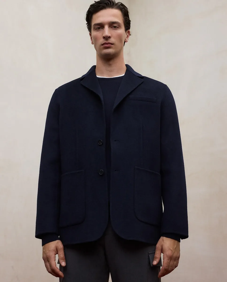 

Мужское пальто с застежкой на пуговицы и передними карманами Ecoalf, синий