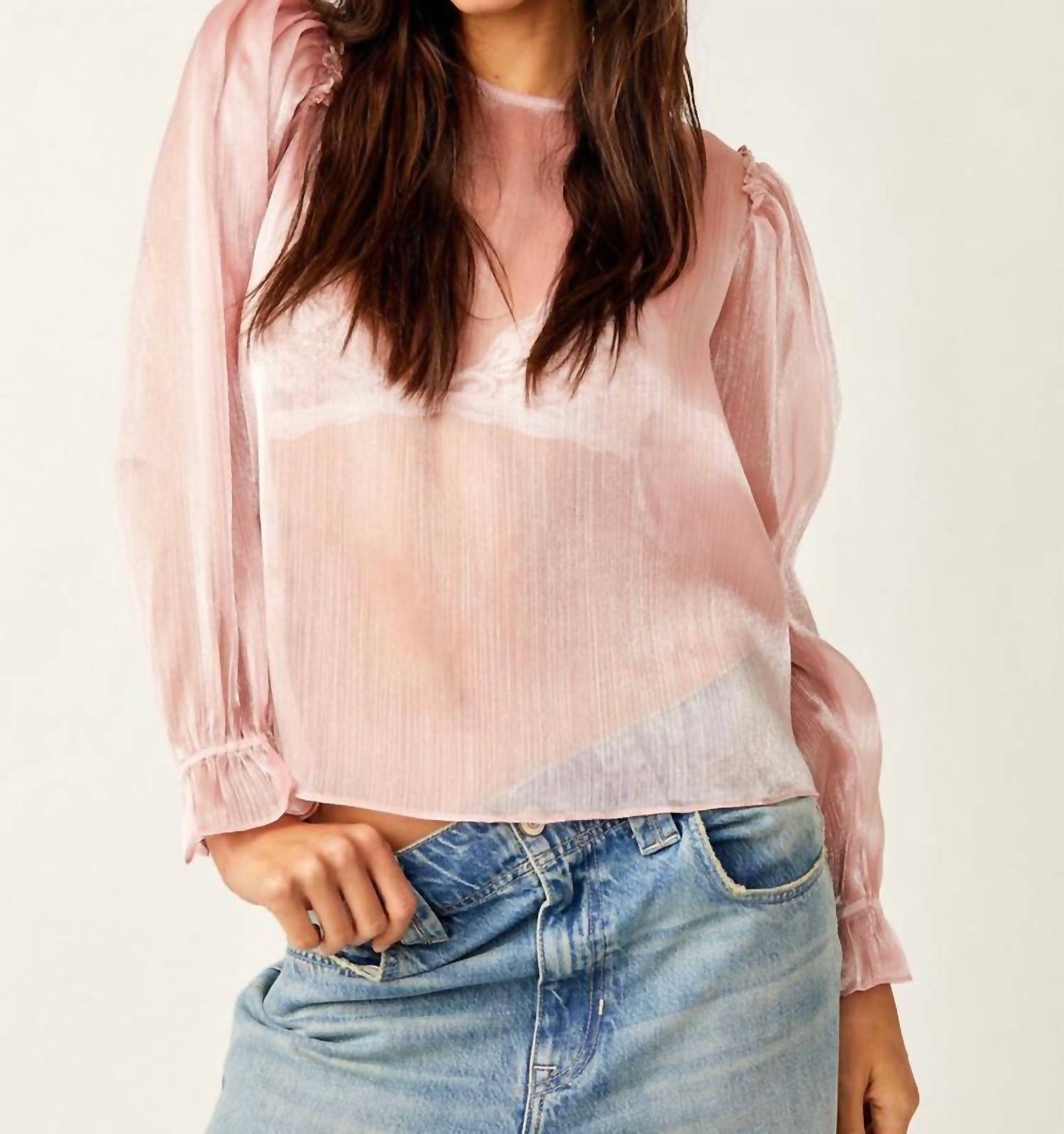 

Топ Freya Frost в розовом цвете Free People