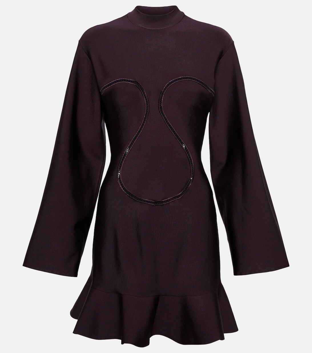 

Мини-платье с рюшами ALAÏA, фиолетовый