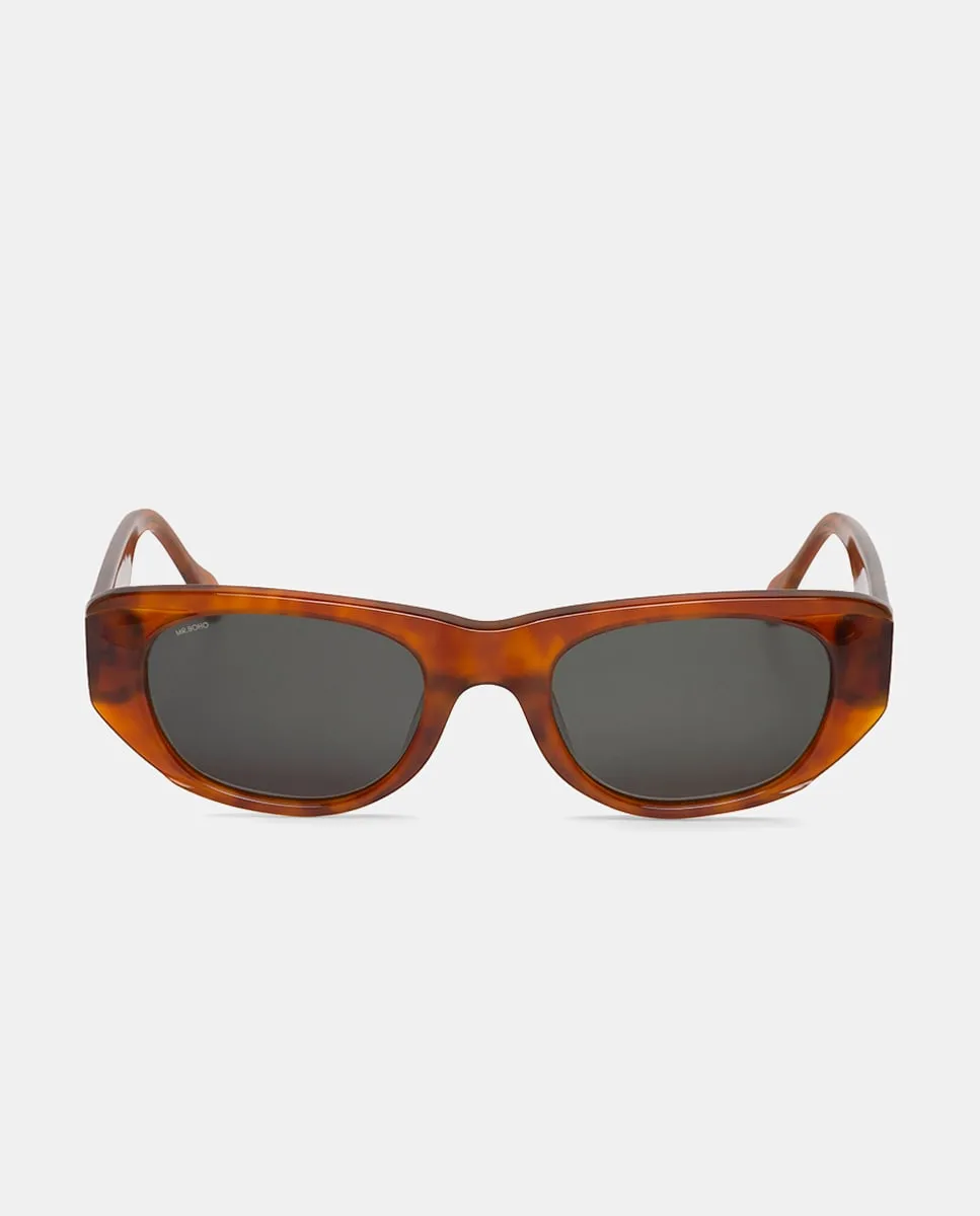 

Женские овальные солнцезащитные очки из ацетата Mr. Boho, коричневый