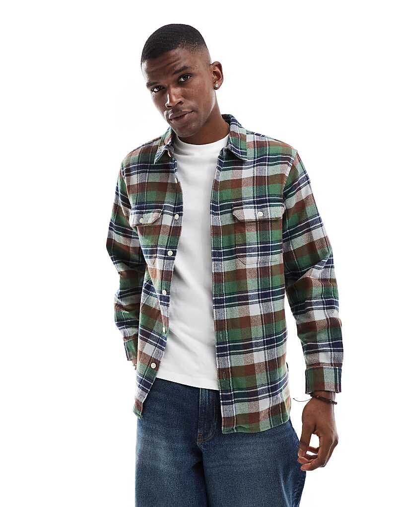 

Levi’s — Jackson — фланелевая рубашка в коричневую клетку в рабочем стиле