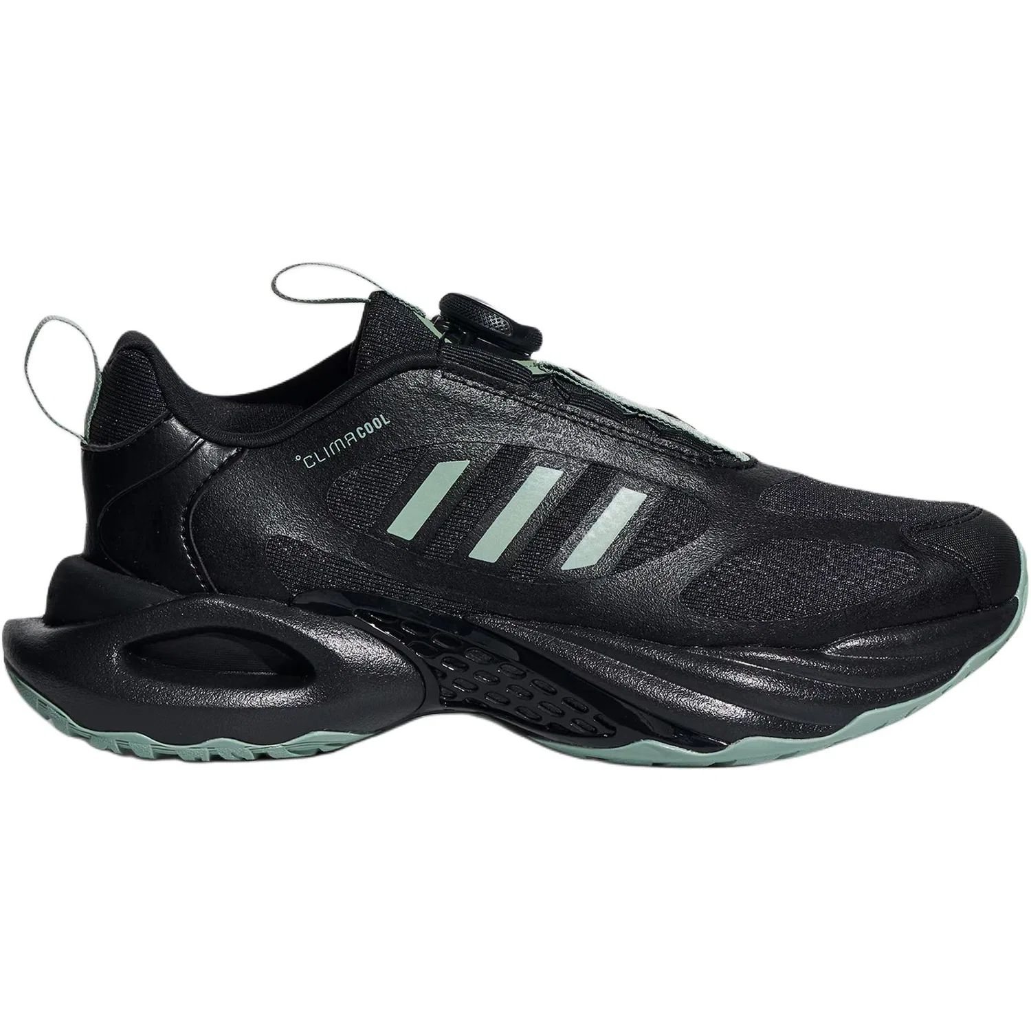 Кроссовки беговые Climacool Vento 4.0 Low top Kids' Running Shoes Black Green Unisex Adidas — фото 3