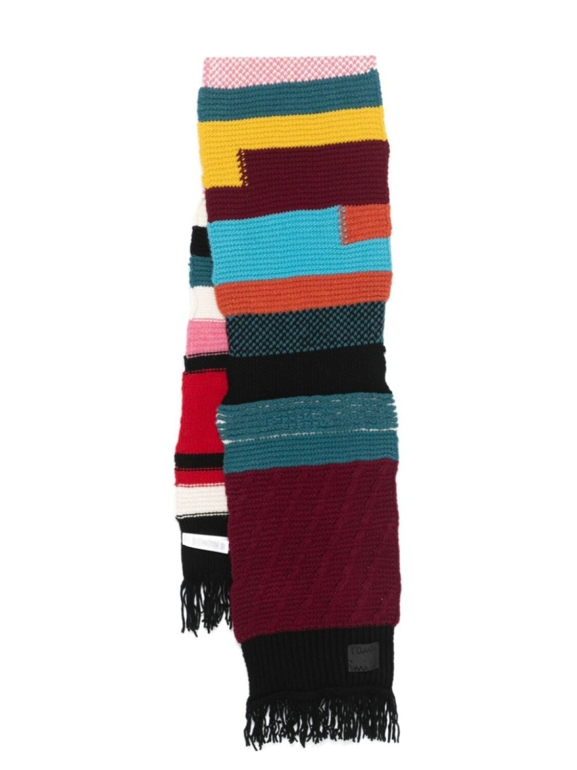 

Paul Smith шарф в технике пэчворк, черный