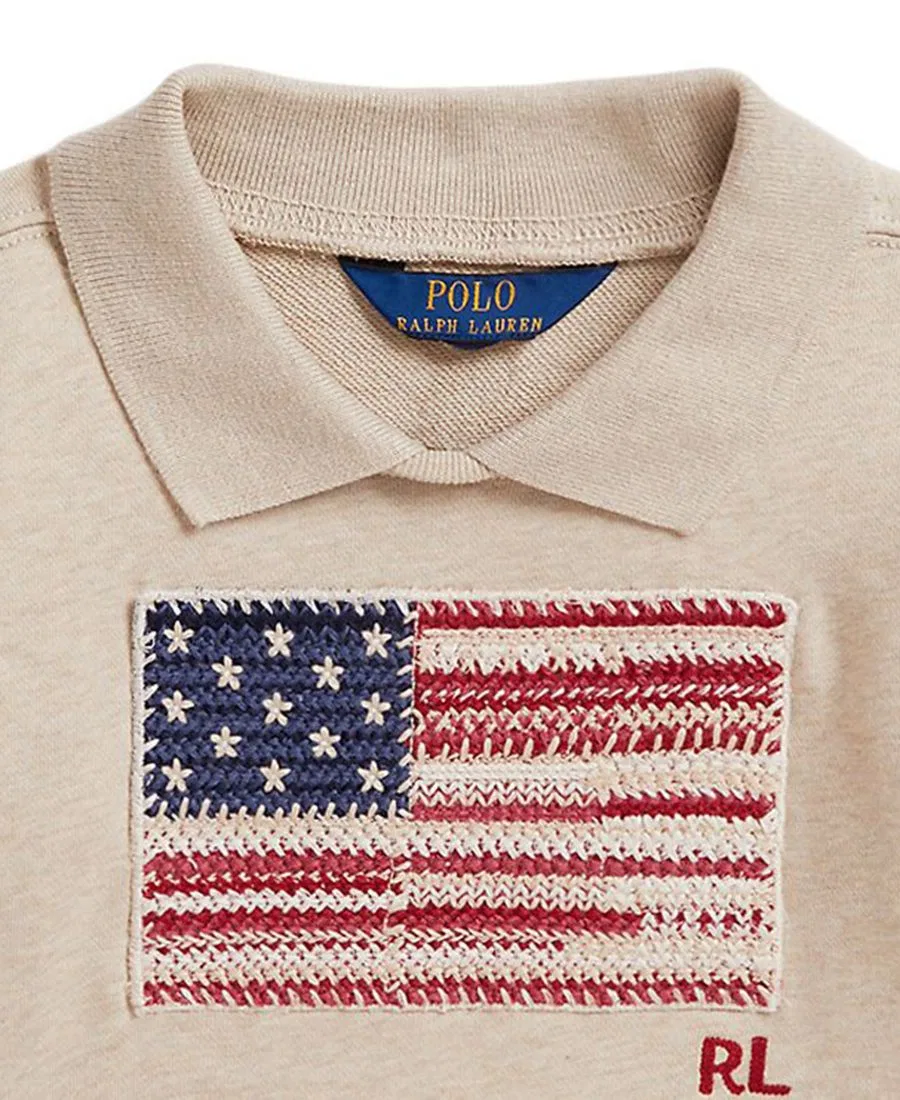Детская толстовка с длинными рукавами Flag Terry, размеры 2T-6X Polo Ralph Lauren — фото 3