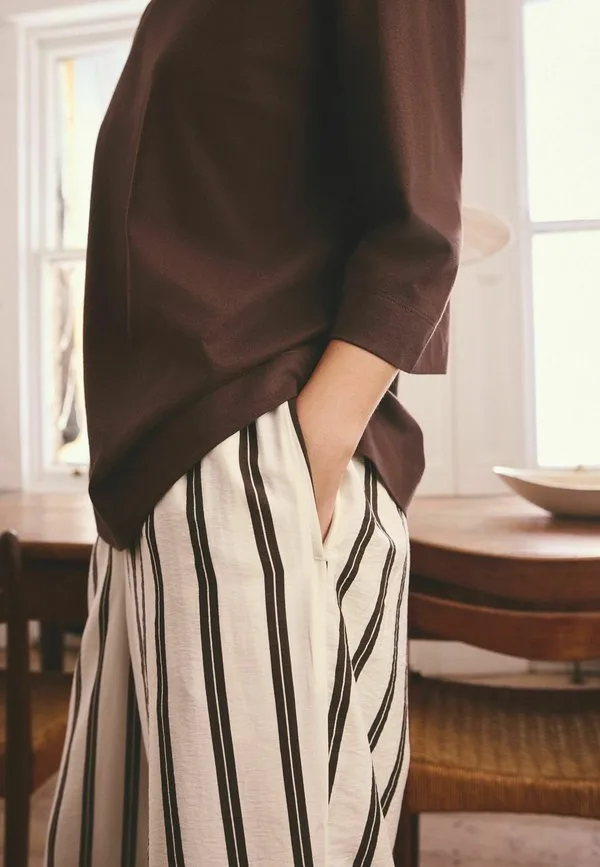 Пижама для высоких людей Next, Chocolate Brown Stripe — фото 4