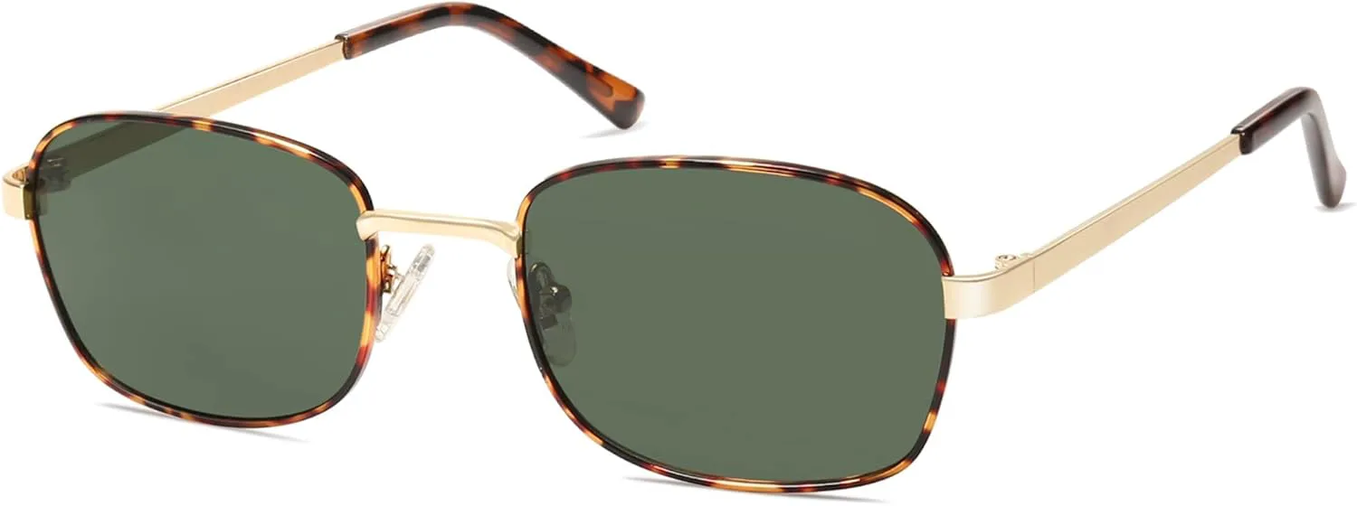 

Солнцезащитные очки SOJOS Retro Polarized Oval для женщин и мужчин, модные классические, с защитой от УФ-излучения UV400, модель SJ1177, Gold With Tortoise Rim/Green