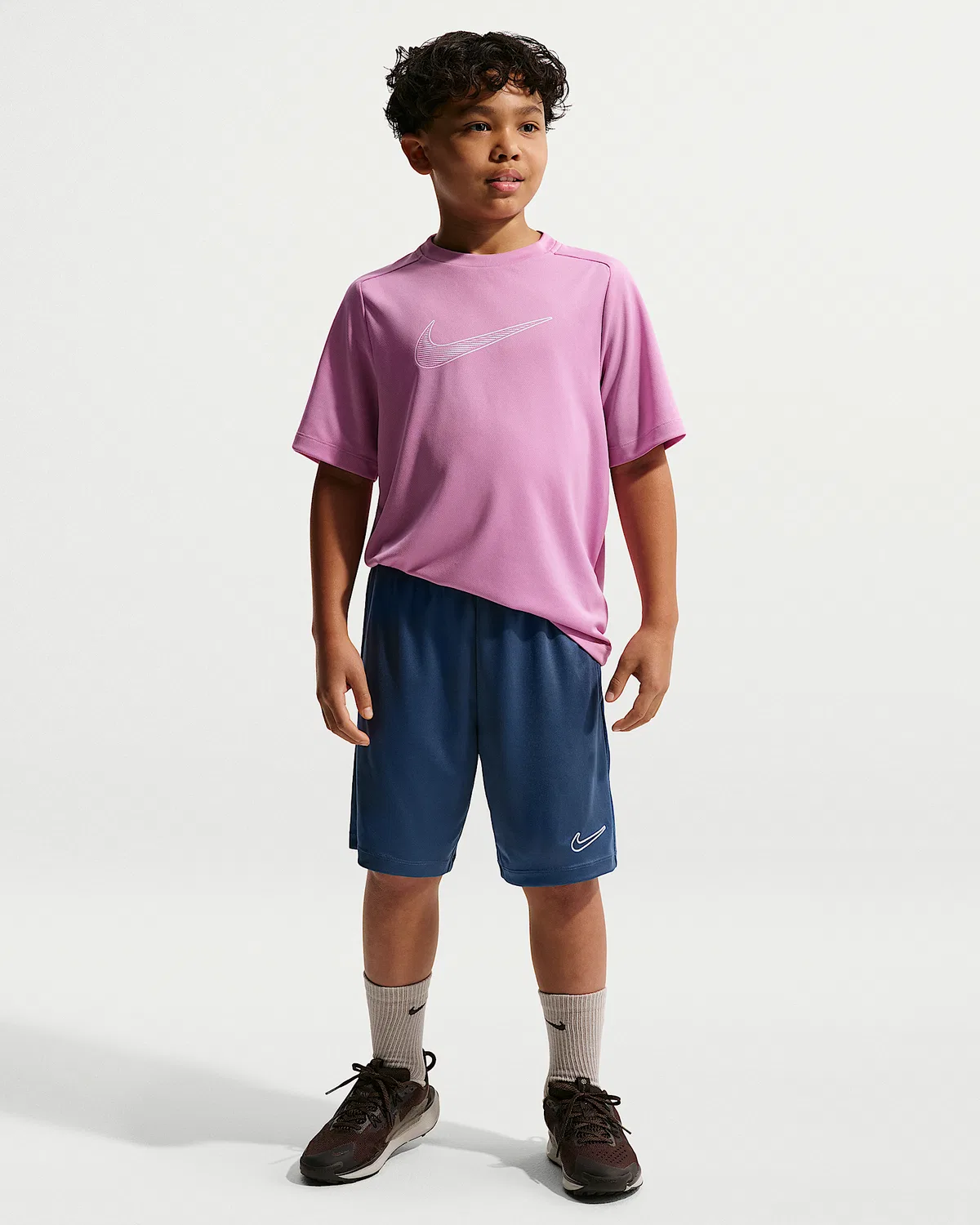 Большие детские тренировочные шорты Nike Trophy23 Dri-FIT, Mystic Navy/Mystic Navy/White
