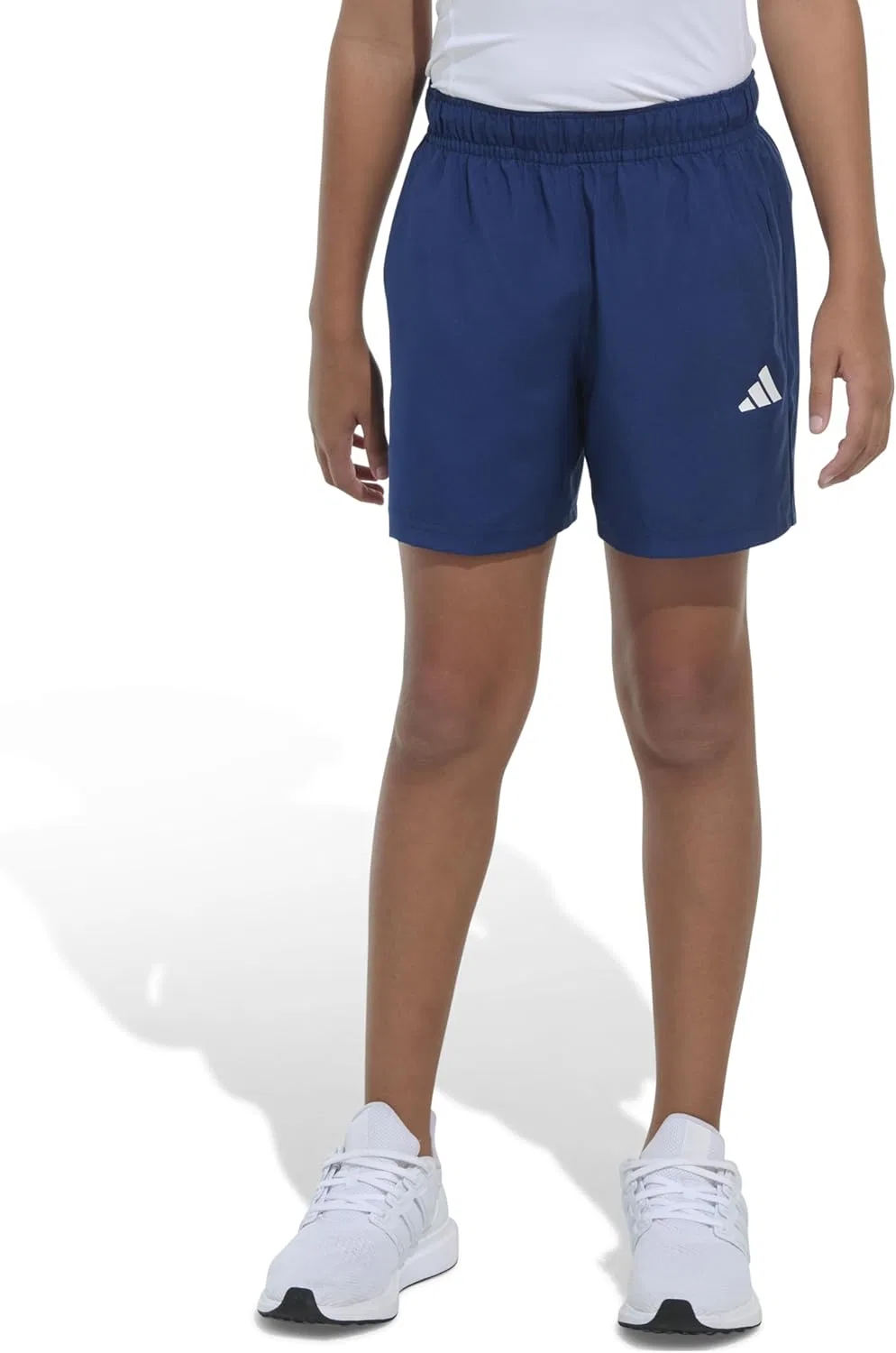 Детские шорты Adidas Essentials с маленьким логотипом, темно-синий — фото 3