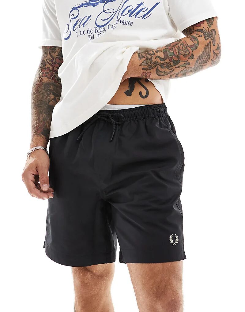 

Классические плавки черного цвета Fred Perry