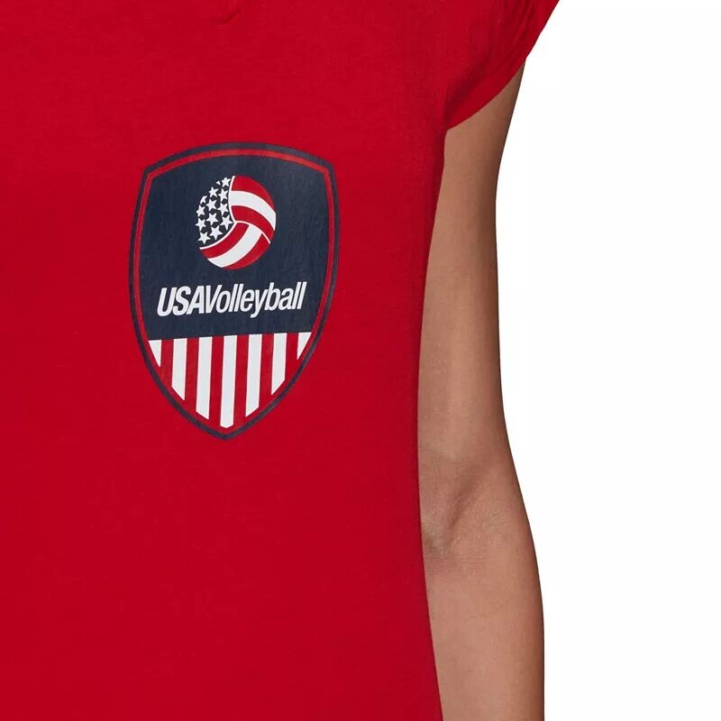 Женская волейбольная футболка Adidas USA, мультиколор — фото 4