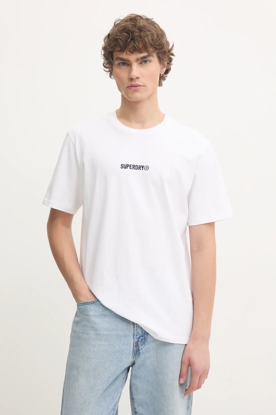 

Хлопковая футболка Superdry, белый