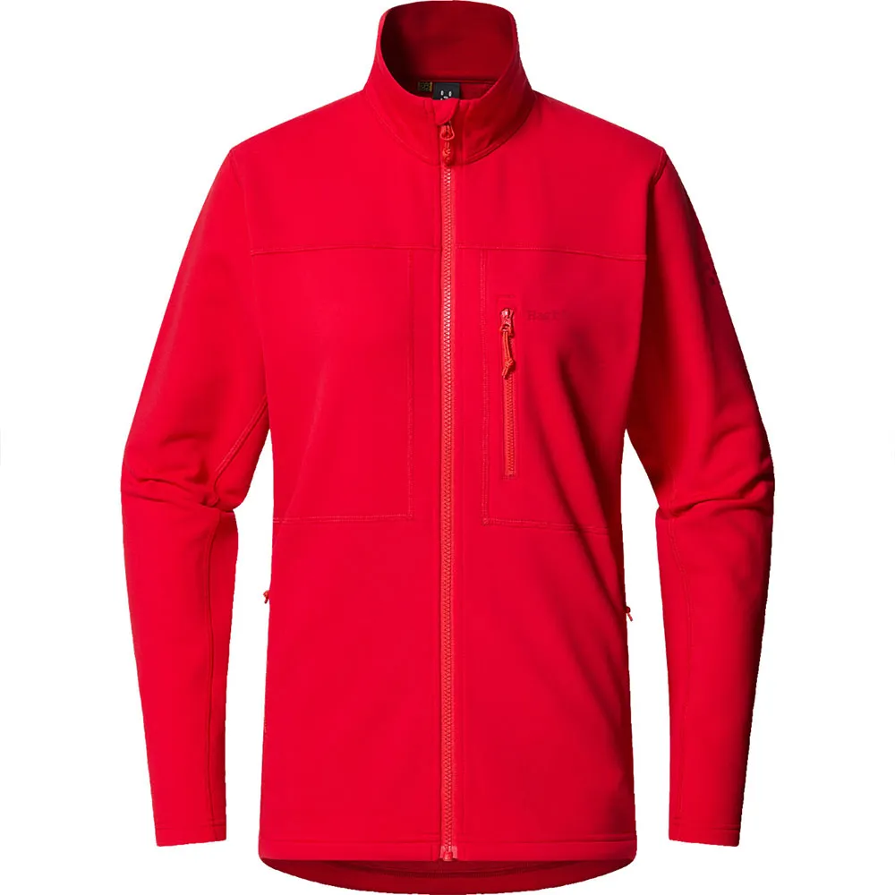 

Флис Haglöfs Rosson Mid full zip, красный