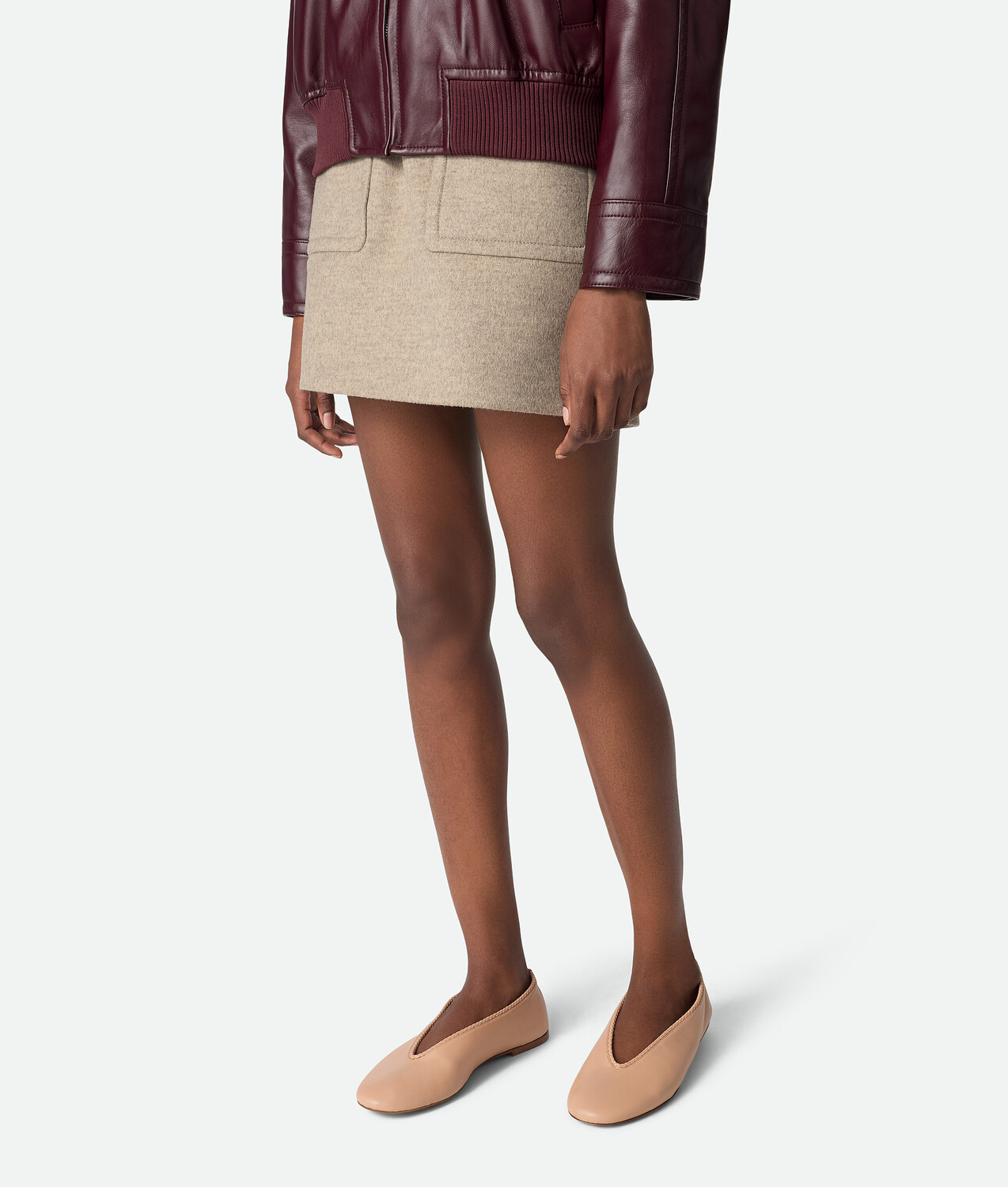 Rosa ballerina BOTTEGA VENETA, пудра — фото 2