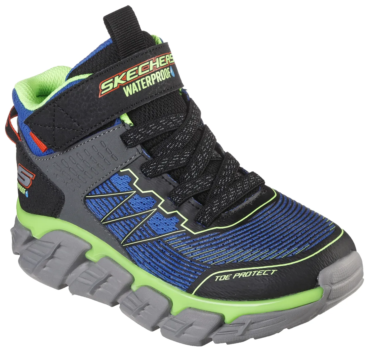 

Детские ботинки Skechers на шнуровке "TECH-GRIP - HIGH-SURGE", на резинке Skechers Kids, цвет Blau-Schwarz-Lemon