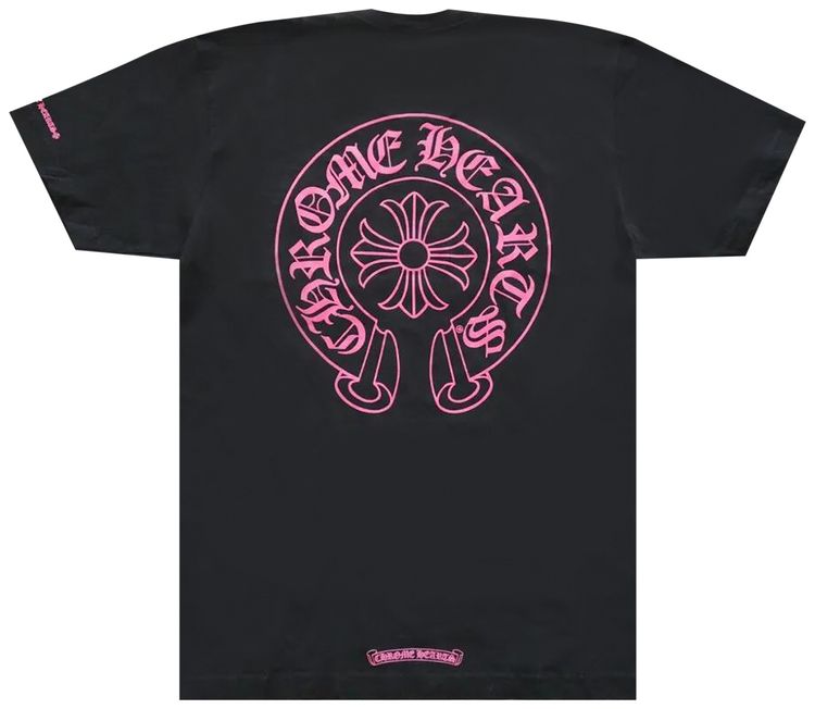 Футболка Chrome Hearts с принтом в виде подковы, черная — фото 2