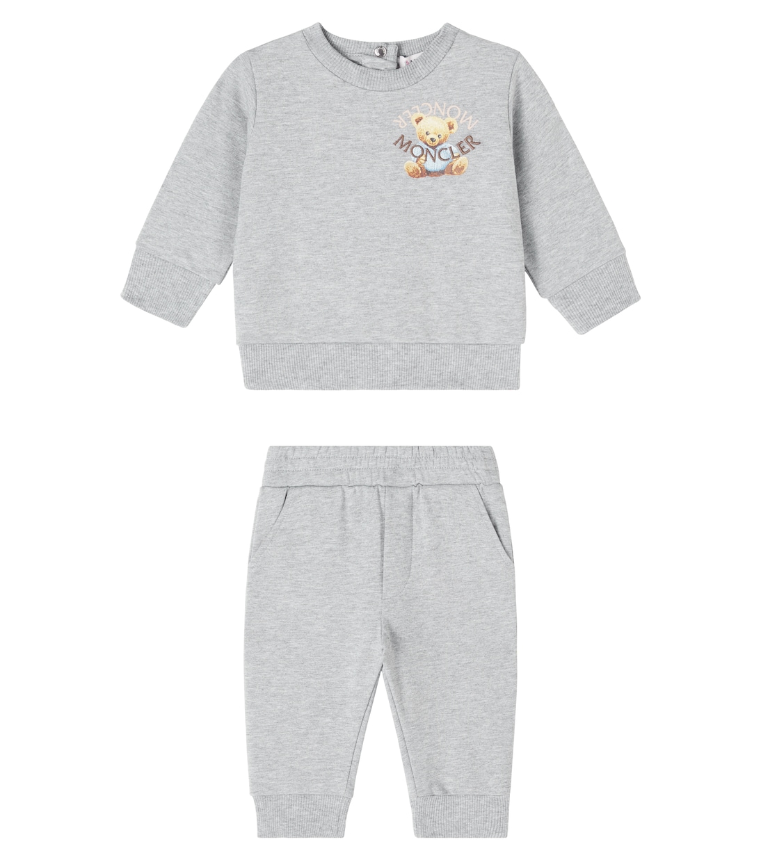 

Комплект из детской толстовки и спортивных штанов Moncler Enfant, серый