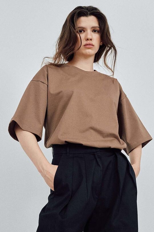 

Хлопковая футболка READY TO WEAR Muuv., коричневый