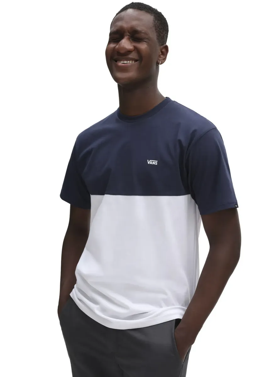 

Футболка Vans "COLOR BLOCK", цвет White-Dress Blues