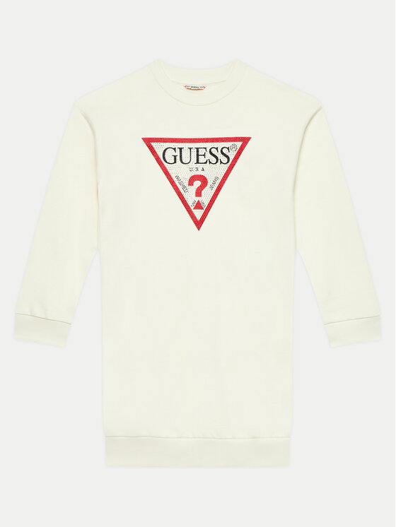 

Платье на каждый день стандартного кроя Guess, экрю