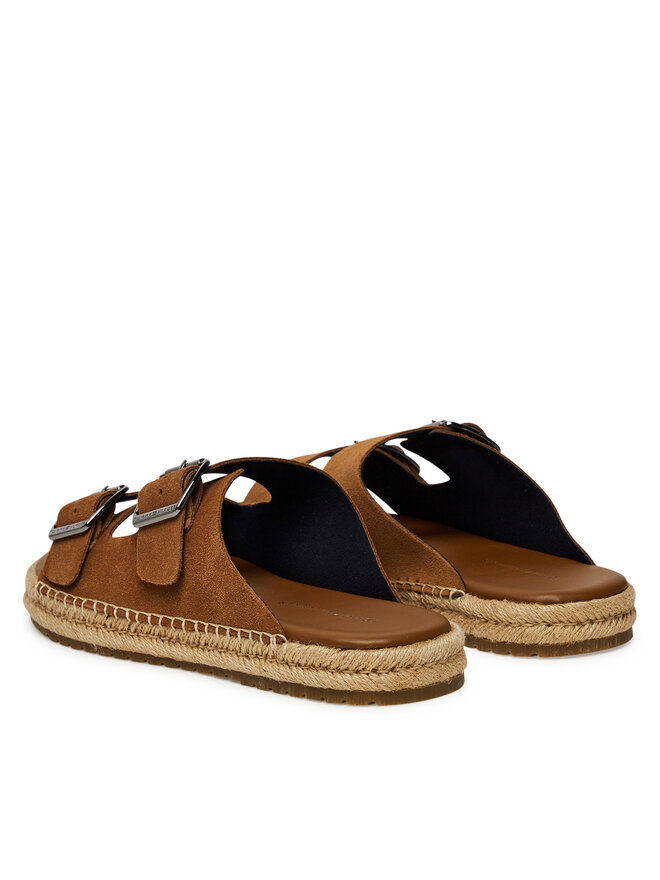 Эспадрильи Flex Jutte Hilfiger Suede Sandal FM0FM05503 Tommy Hilfiger, коричневый — фото 3