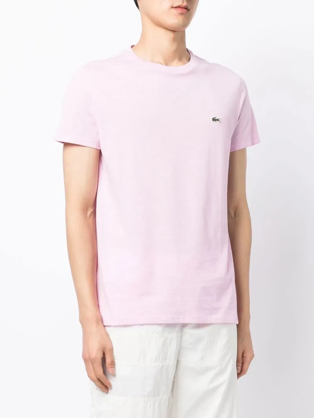 Футболка с вышитым логотипом Lacoste, розовый — фото 3
