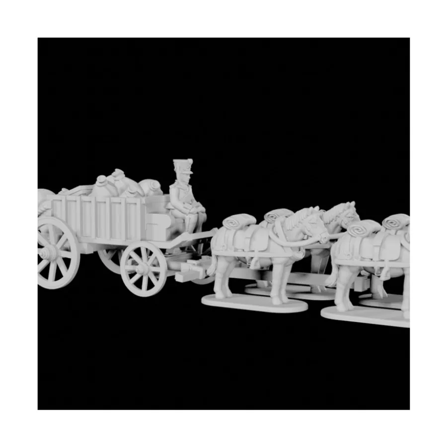 

Русский вагон снабжения (Мешки) и Обоз (Поезд) в Позднем Шако, ESR Napoleonics Miniatures - Russia (10mm)