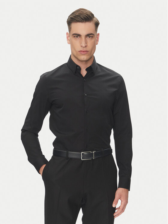 

Рубашка облегающего кроя Essential LV019EU030 Calvin Klein, черный