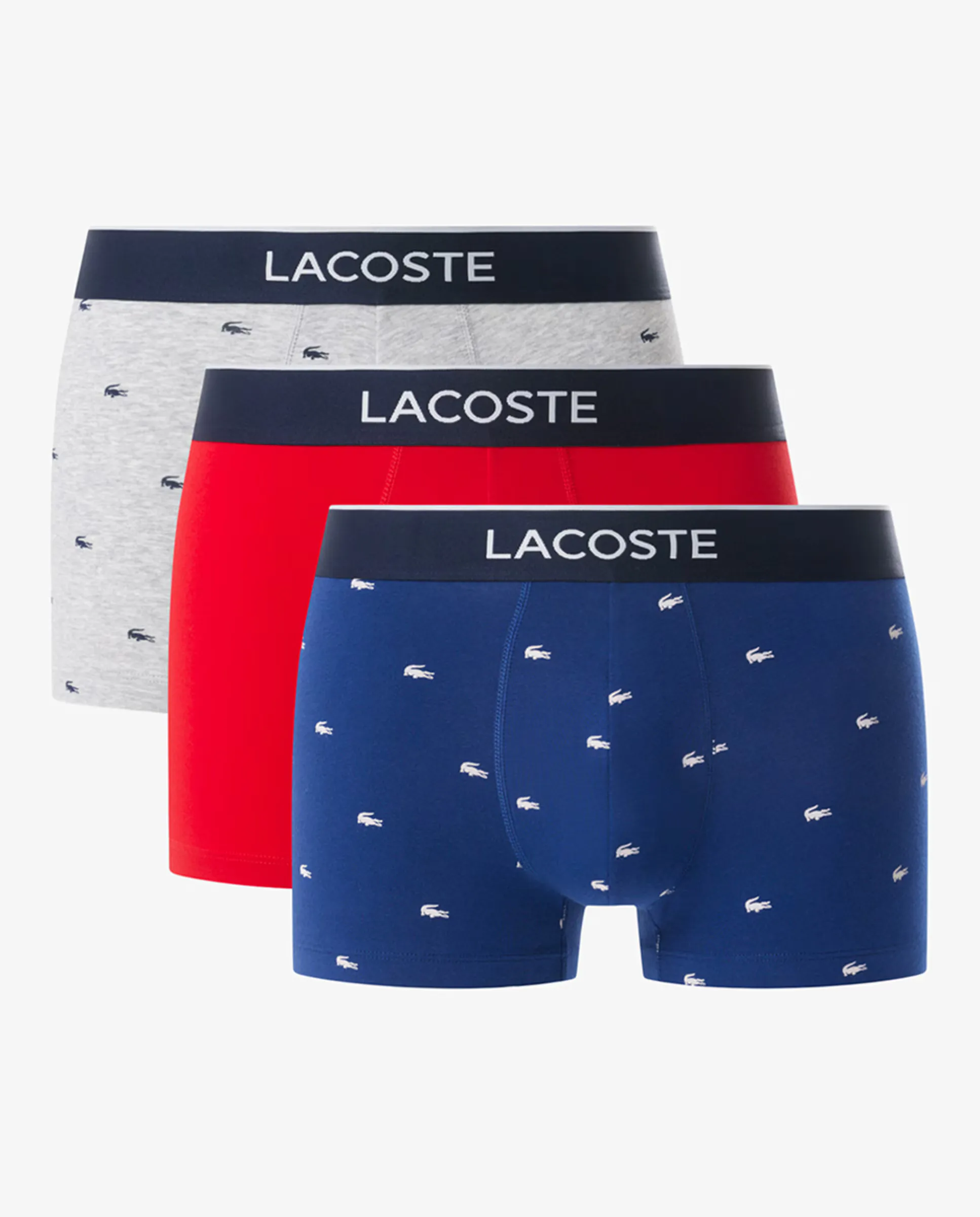 

Набор из 3 хлопковых трусов с логотипом на поясе Lacoste, мультиколор