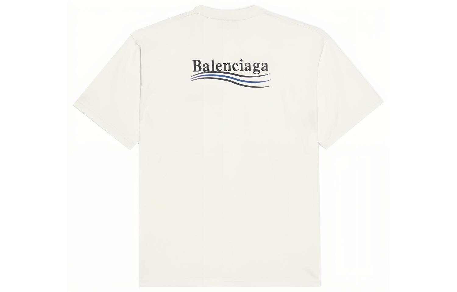 Футболка Balenciaga с логотипом, белый / черный — фото 2
