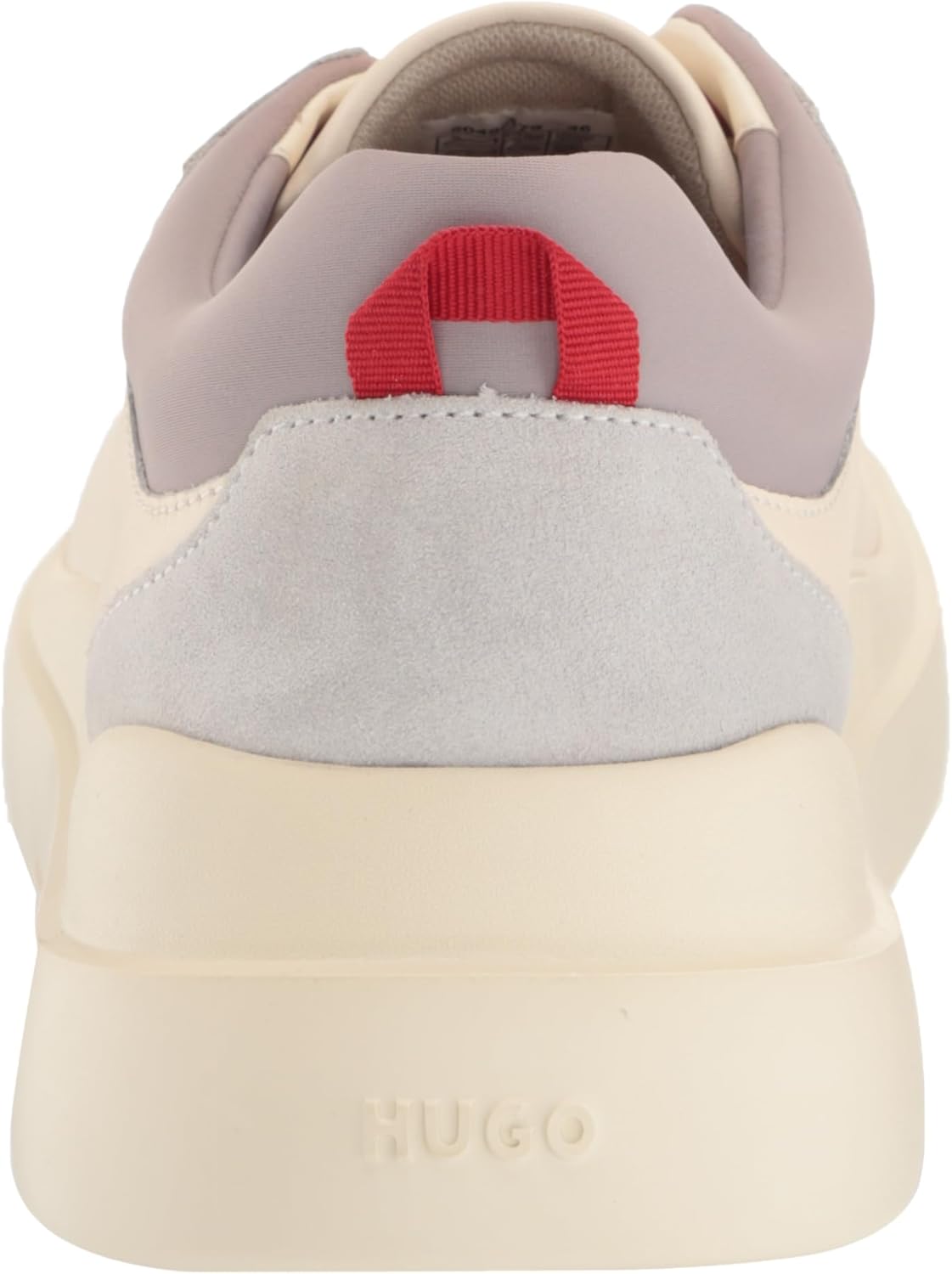 Кроссовки Hugo Mens Cupsole из кожи на шнуровке, белый — фото 3