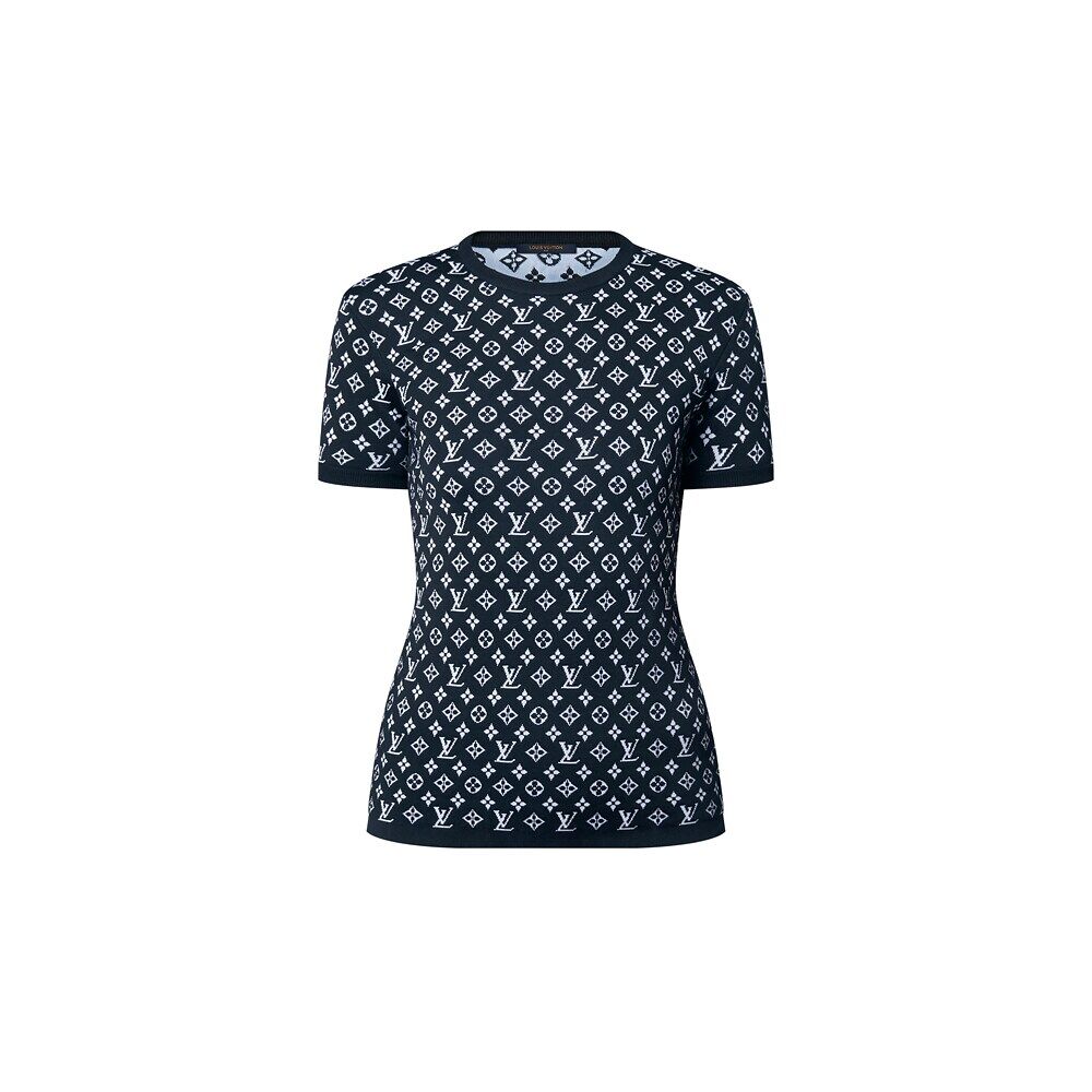 

Топ с жаккардовым узором и монограммой Louis Vuitton, синий