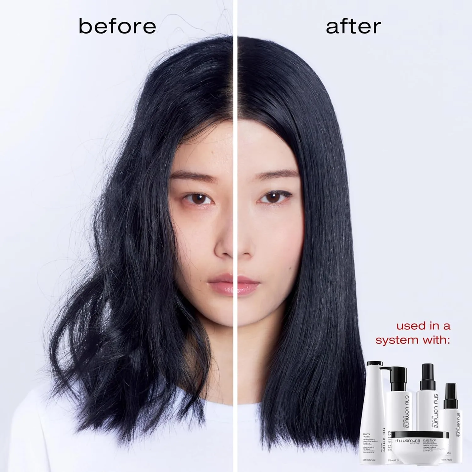 Shu Uemura Art of Hair Izumi Tonic Strengthening & Thickening Rice Water Hair Serum - Увлажняет и восстанавливает поврежденные волосы, смягчает и придает блеск, с японской рисовой водой 90 мл (1 шт.) — фото 2