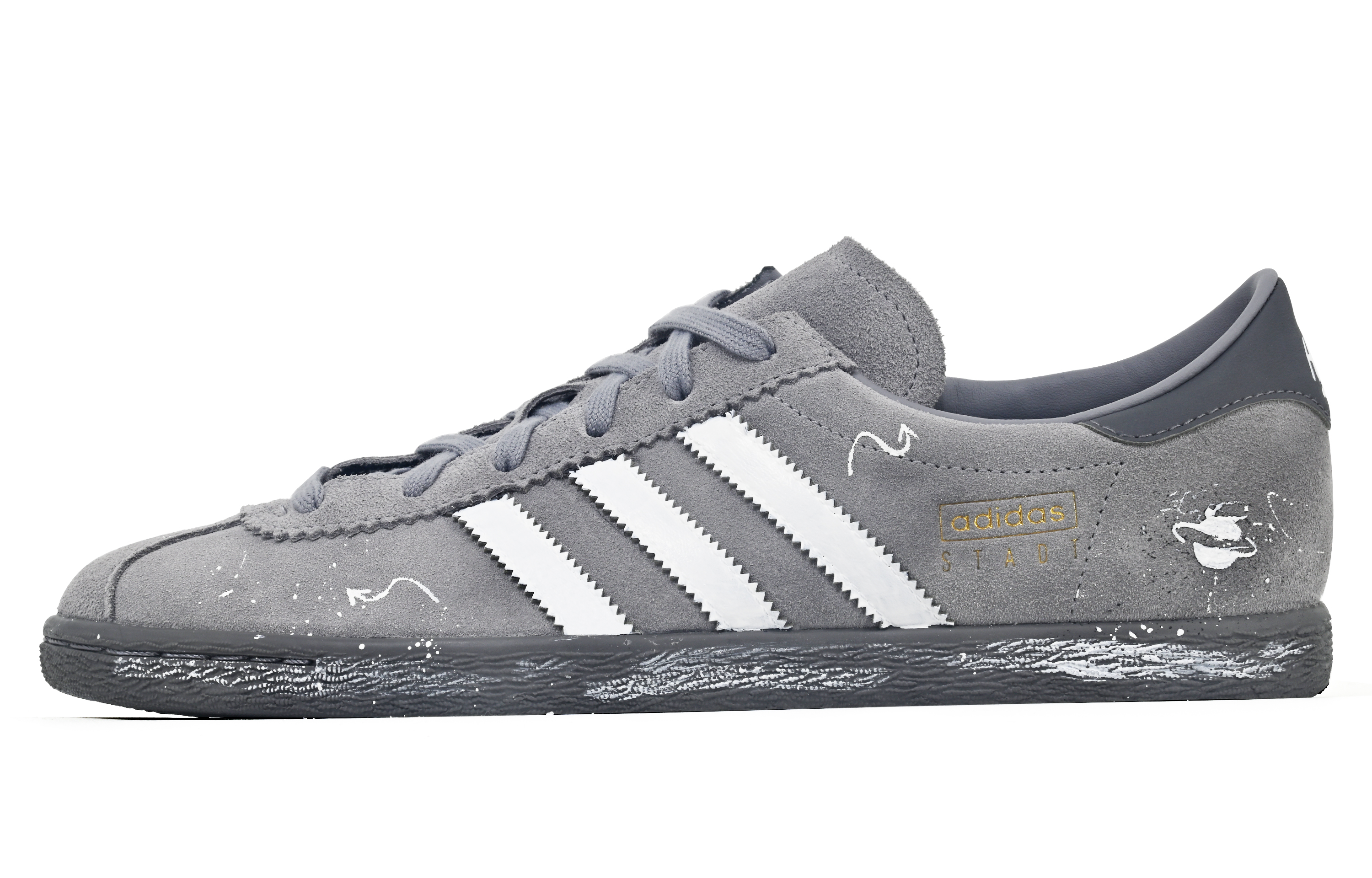 

Adidas Originals Кроссовки для скейтбординга Stadt NinePro с противоскользящим износостойким верхом, мужские, белые, серые