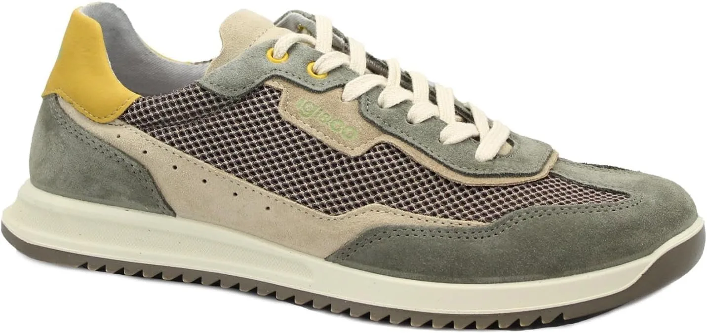 Кроссовки IGI&Co 1117111 Militargraue Herrenschuhe Schnursenkel Wildleder, серо-коричневый