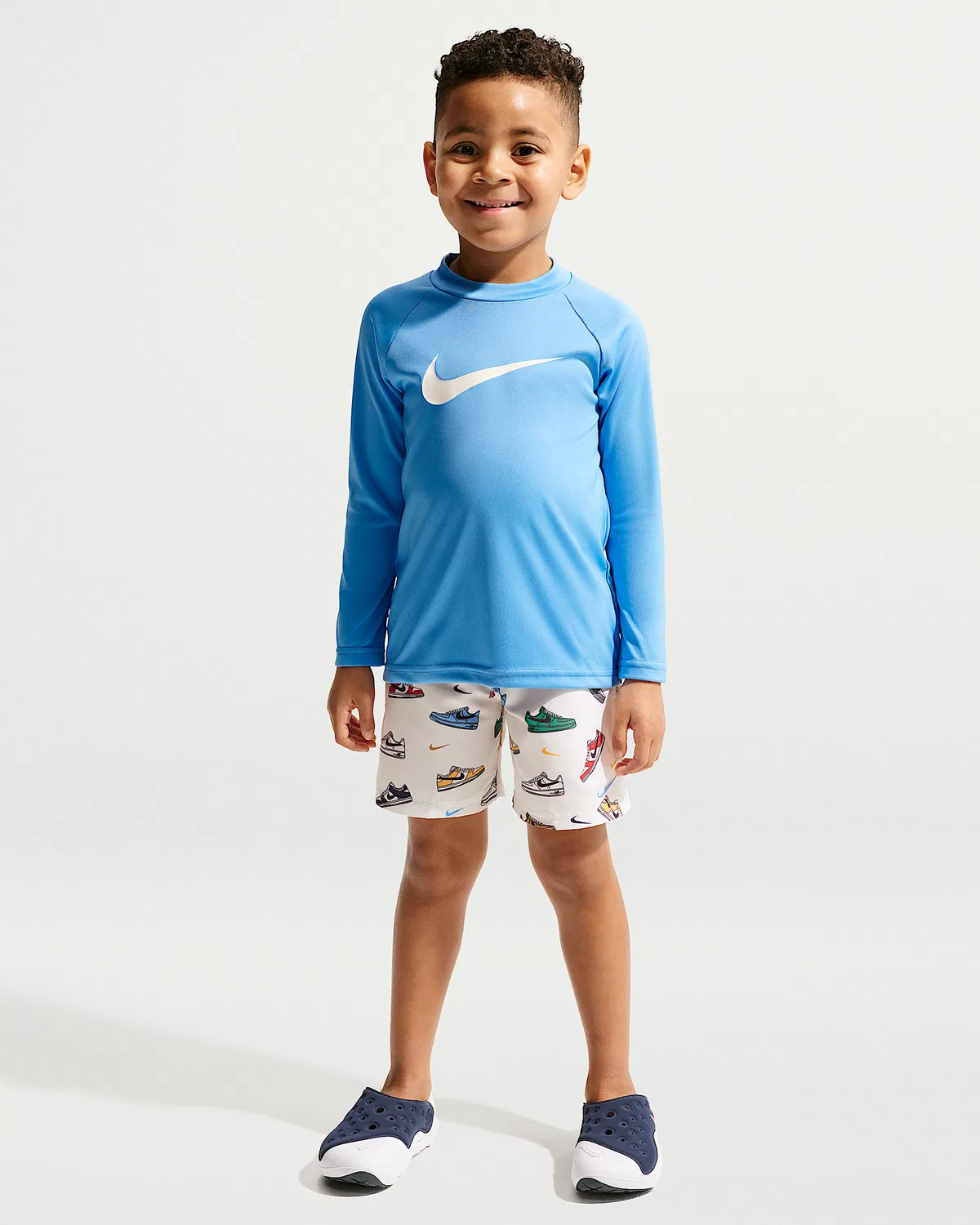 Детский (мальчики) комплект Nike Swim: лонгслив и шорты, Sail