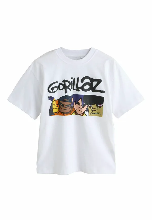 Футболка с принтом музыкальной группы Next, White Gorillaz