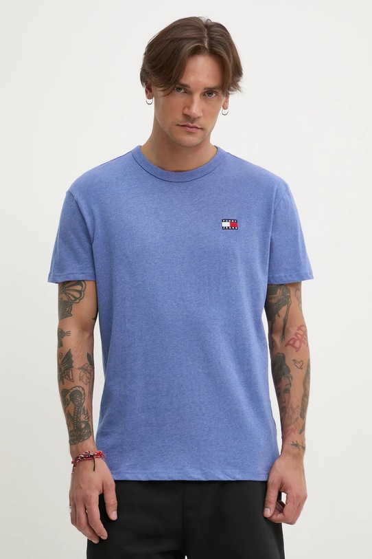 

Хлопковая футболка Tommy Jeans, фиолетовый