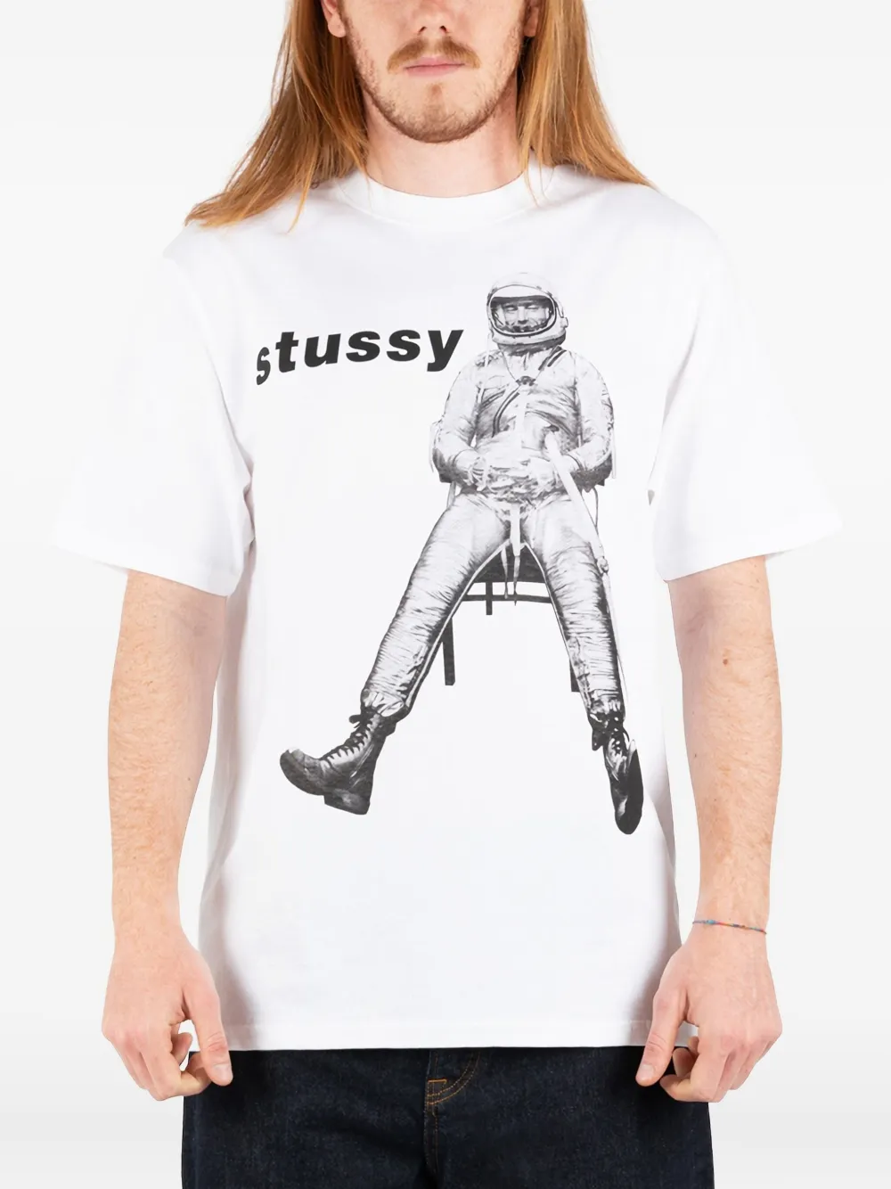 

Футболка с принтом Stüssy, белый