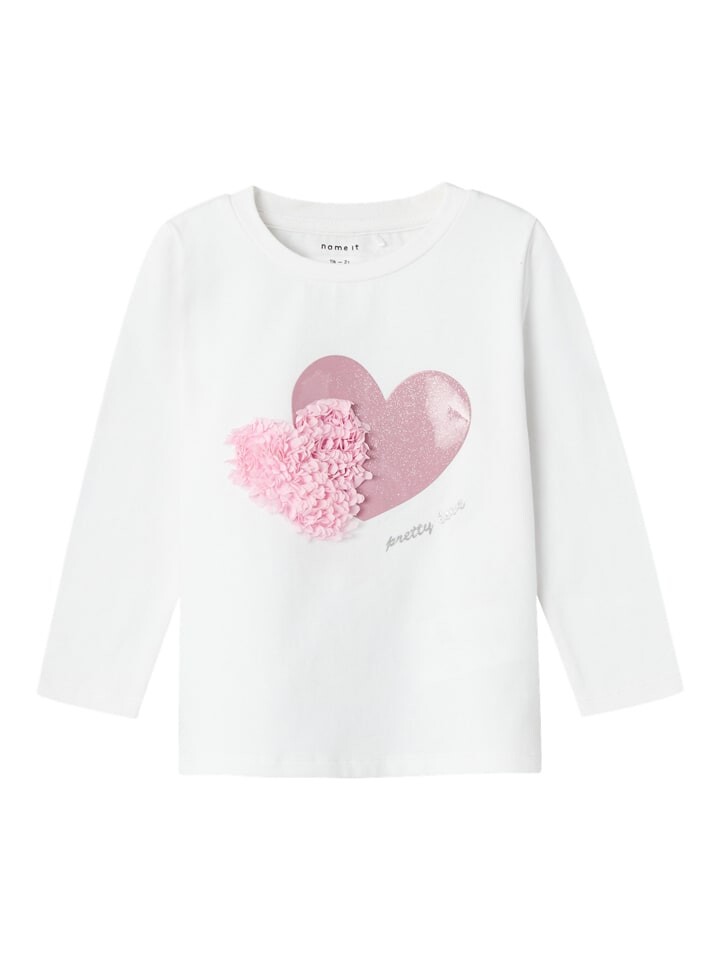 

Лонгслив name it Longsleeve, цвет Weiß/Rosa
