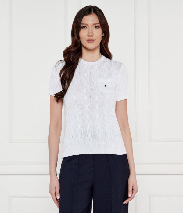 

Свитер женский Polo Ralph Lauren с коротким рукавом, белый
