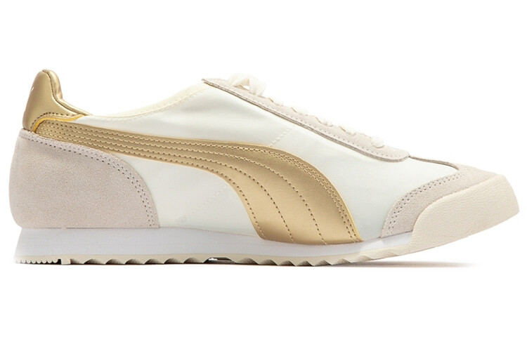 Кроссовки Puma Roma OG Nylon 'Metallic - Whisper White Team Gold' — фото 2