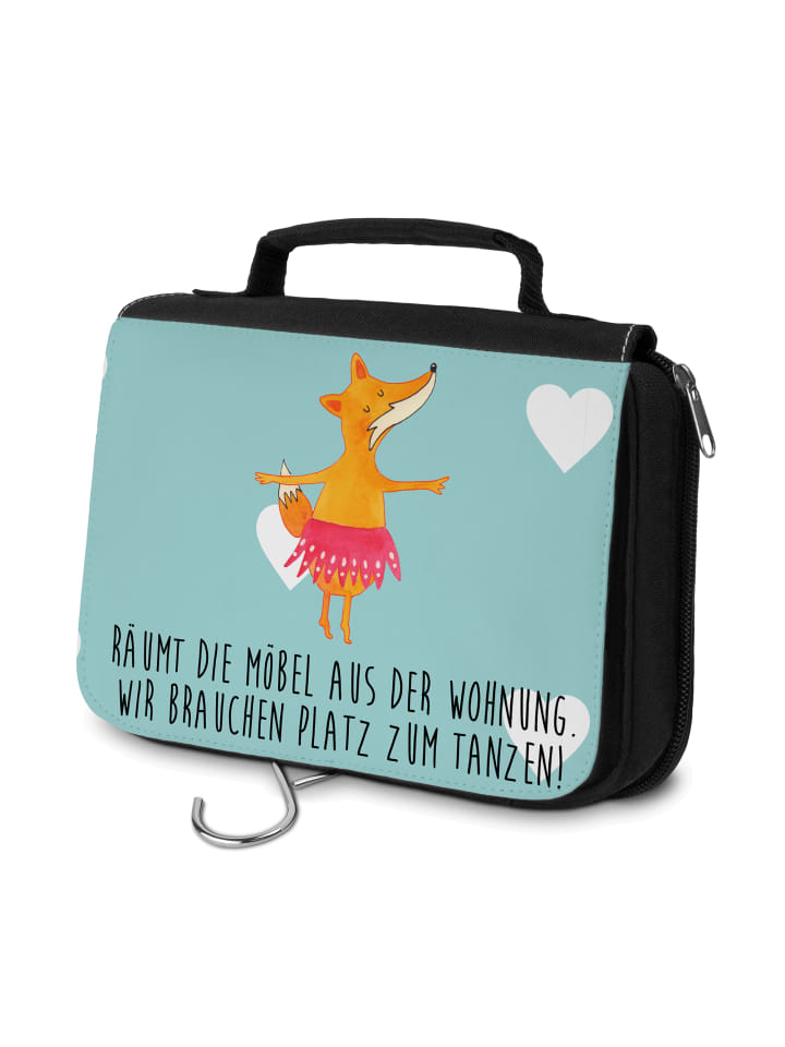 

Mr. & Mrs. Panda Косметичка в виде лисички-балерины с надписью, выполненной в бирюзовых пастельных тонах