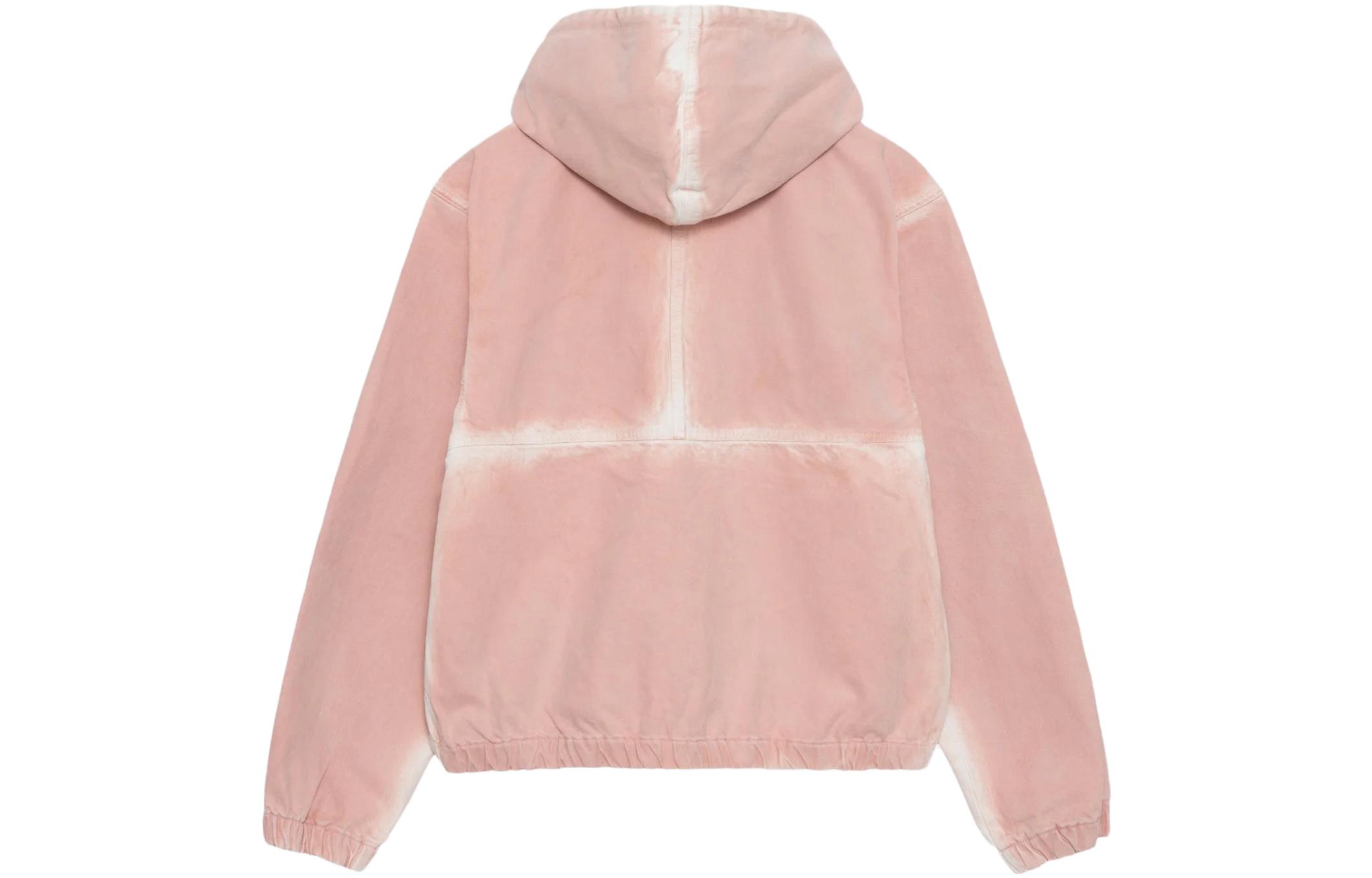 Куртка рабочая с капюшоном и эффектом спрей-краски Stussy, черная — фото 3