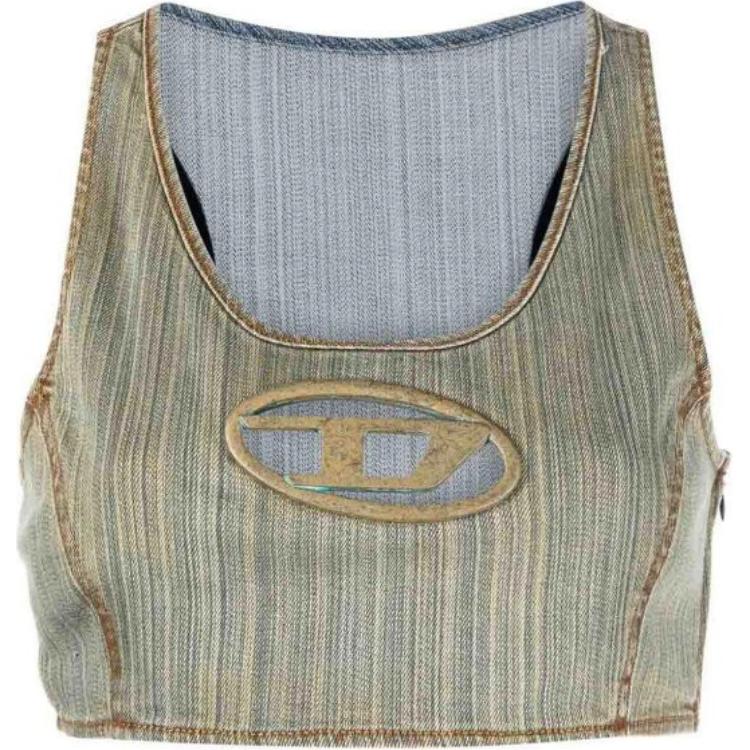 

Футболка 'Denim' DIESEL, зеленая