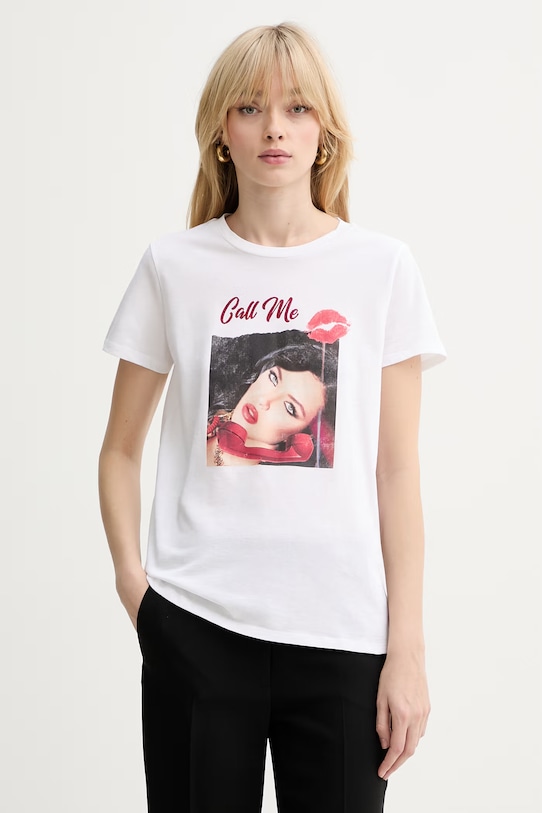 

Хлопковая футболка Guess, белый